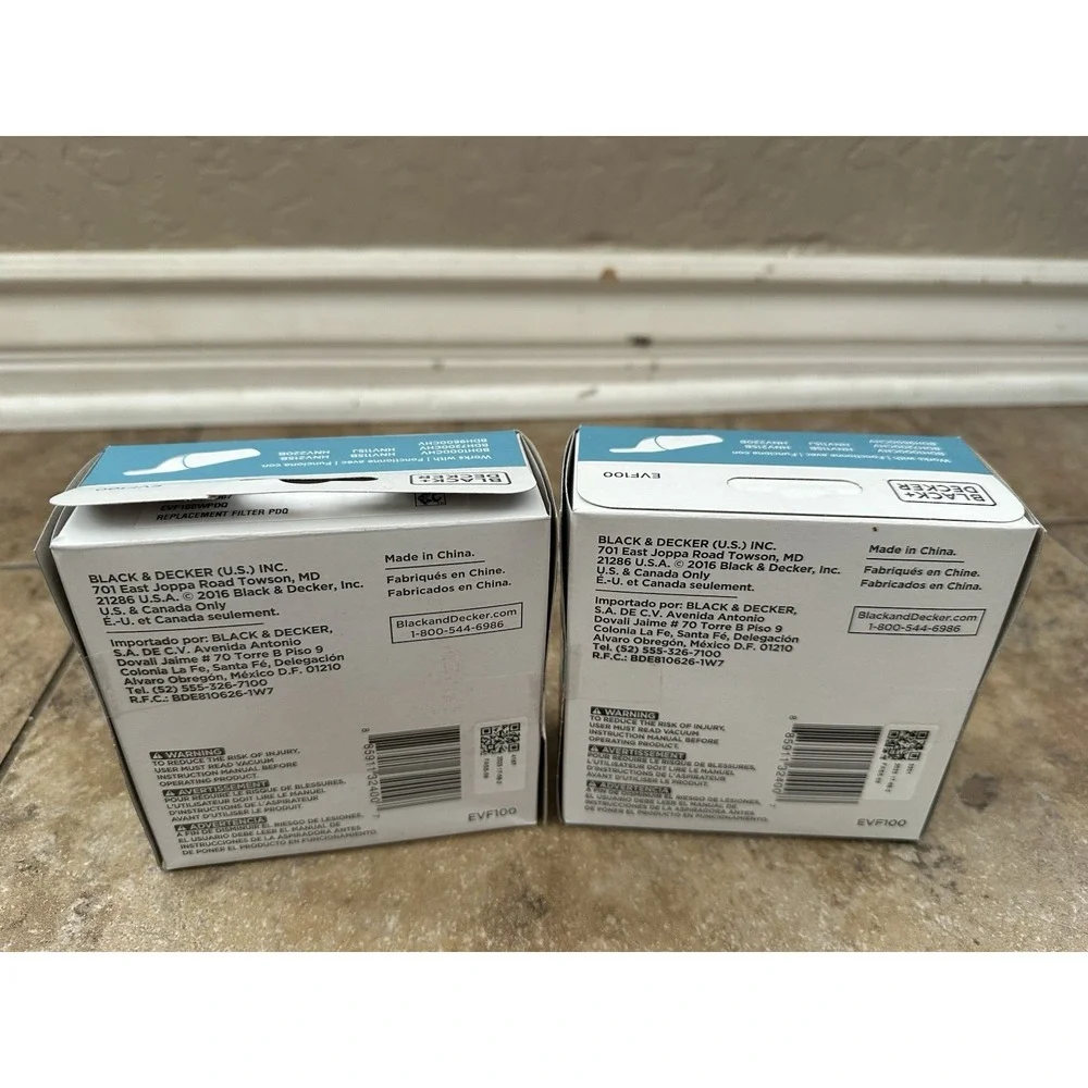 Black & Decker EVF100 Dust Buster Replacement Filter Qty 2